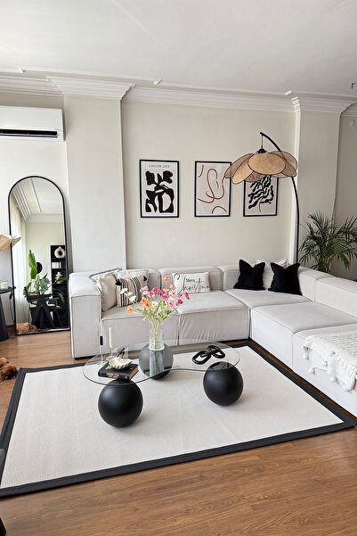 Cool Halı Riga M406 Hav Toz Vermez Kolay Temizlenen Hasır Doku Ince Düğüm Ithal Sisal Halı