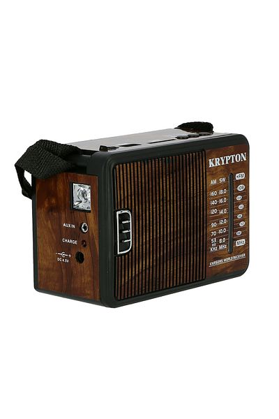 KRYPTON Portable Radio With Excellent Sound Quality, 8 Bands, Bt/usb/sd/bt, Rechargeable, Lightweight