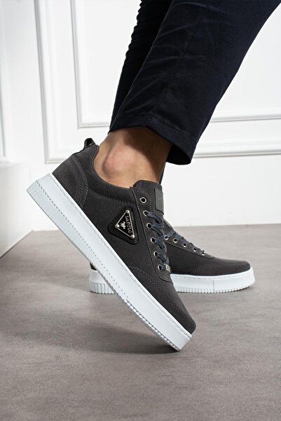 L.A Polo Thick Sole Smoked Color Suede Men's Sneaker