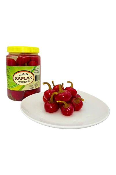 çubuk kaplan turşuları 1 Kg Kırmızı Süs Biberi - Ev Yapımı Doğal Fermantasyon