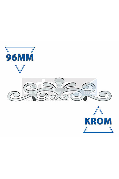 adresline Palmiye Kulp 4'lü 96mm Krom