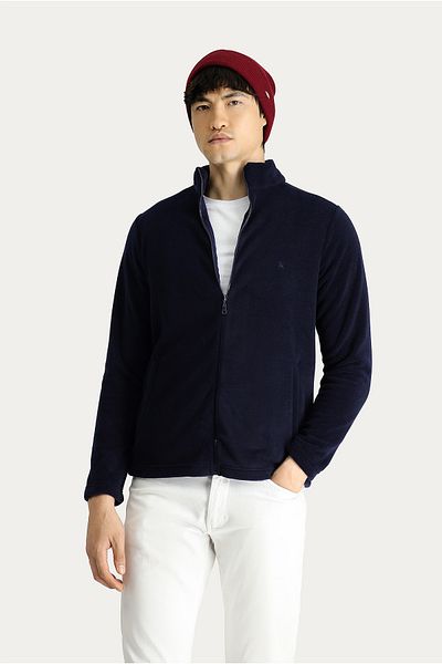 Kiğılı Zippered Embroidered Fleece Sweatshirt