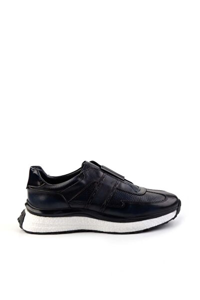 Bambi Lacivert Leather Erkek Sneaker E01310116041