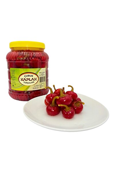 çubuk kaplan turşuları 2 Kg Kırmızı Süs Biber Turşusu - Ev Yapımı Doğal Ferma...