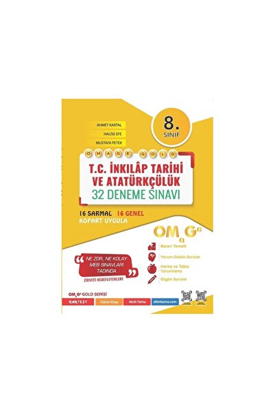 Omage Yayınları Omage 8.sınıf(İNDİRİMSİZ) Omage Gold Inkilap 32 Deneme Sınavı...