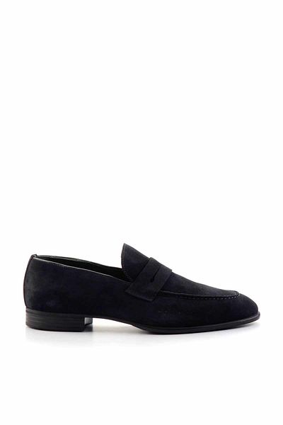Bambi Pantofi pentru bărbați din piele albastru bleumarin E01549034802