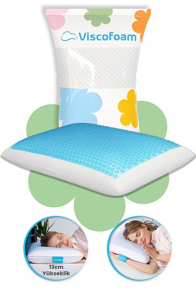 Viscofoam Evva Anti-Sweat Orthopedic Pillow Cooling Visco Pillow Gel Μαξιλάρι 59x39x13cm
