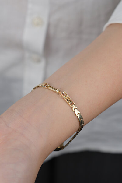 Arpaş 14 Ayar Altın Eklentili Saatli Bileklik 945