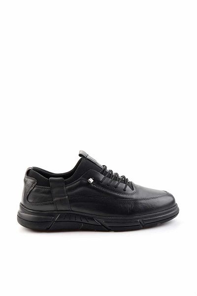 Bambi Black Leather Men's Casual Shoes E01795067941