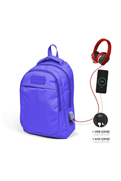 Yaygan 24315 Coral Hıgh Sırt Çantası Usb+Aux Soketli