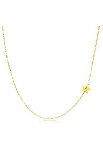 Silveranka 925 Ayar Gümüş Köprücük Yıldız Harf Kolye