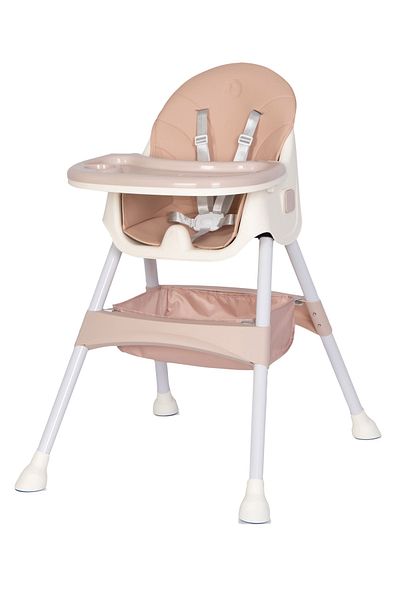 Colibro Scaun înalt multifuncțional pentru bebeluși 4 în 1 COLIBRO® PICOLO, roz pastel
