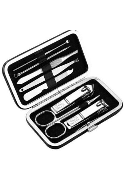 MT29 GİYİM 7 Piece Manicure-Pedicure Nail Care Set with Leather Bag Gift