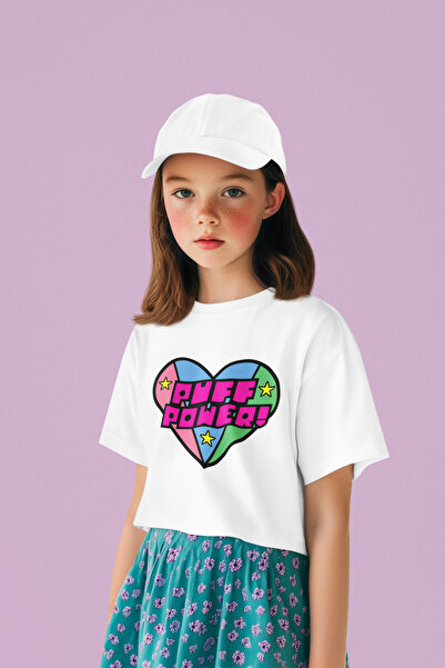 SEVBANO Tricou pentru copii unisex cu desene animate Puff Power Written Power...