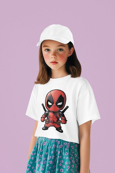 SEVBANO Tricou pentru copii cu film unisex cu imprimeu Deadpool (vârsta 1-12)