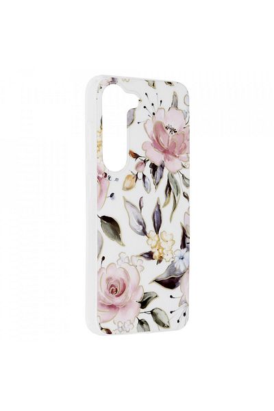 Techsuit Case for Samsung Galaxy S23 - Techsuit Marble Series - Chloe White