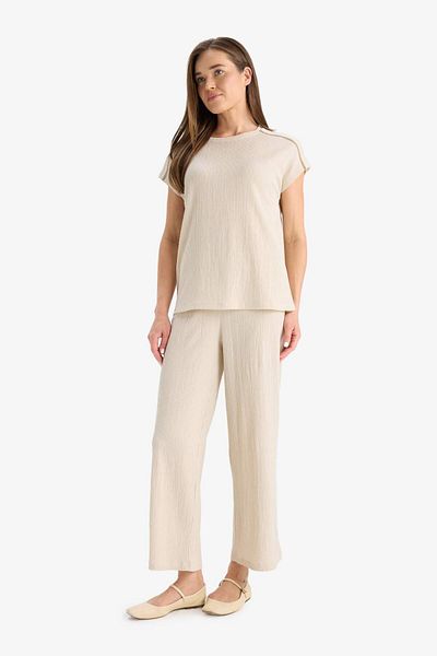 DeFacto Flexible Taille Gerade Bein Wickel Capri Hose F6166AX25SM