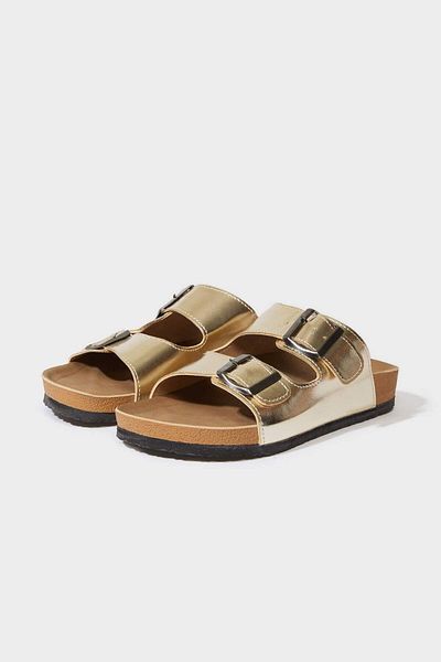 DeFacto Women's Flat Sole Faux Leather Slippers X1363Az25Sm