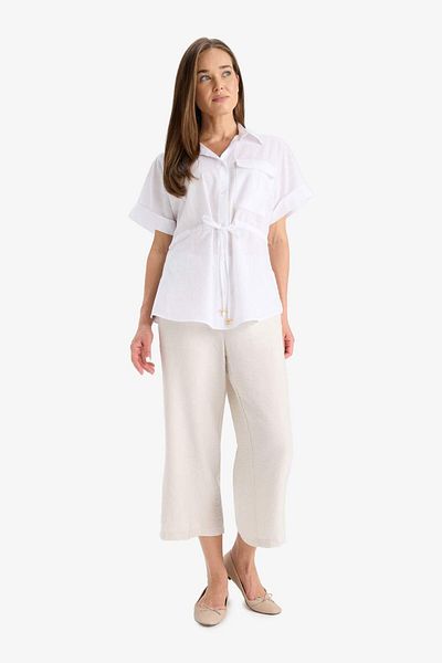 DeFacto Crop Fit Belted Capri Pants F3421Ax25Hs