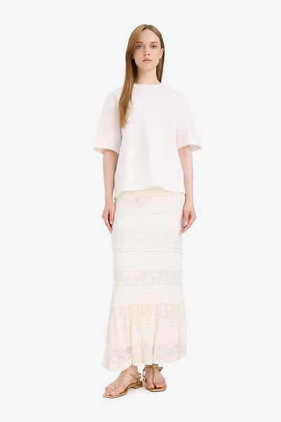 DeFacto A-Line Lined Lace Maxi Skirt F1383Ax25Sm