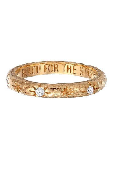 HAZE & GLORY Ring Stern Topaz Weiß 375 Gelbgold - Starlover