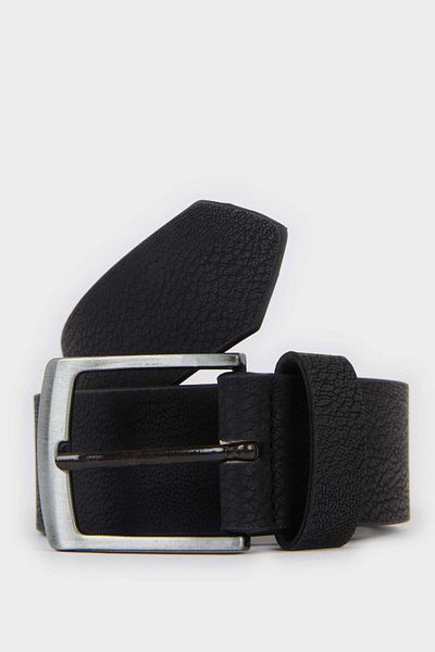 DeFacto Boy's Rectangular Buckle Faux Leather Casual Belt F6942A8Ns