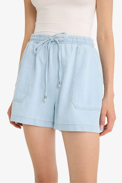 DeFacto Pantaloni scurți din denim moale cu talie înaltă E0957AX25SM