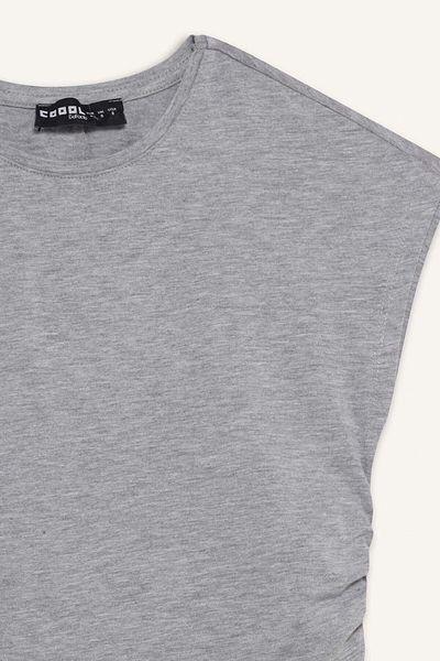 DeFacto Coool Fitted Drapeli Modal Short Sleeve T-Shirt F5187Ax25Sm