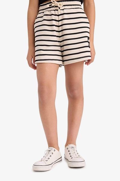 DeFacto Girl's Elastic Waist Striped Shorts A2466A825Hs