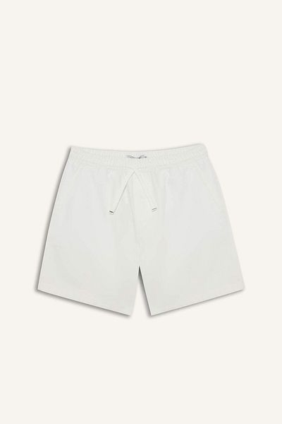 DeFacto 100% Cotton Summer Relax Fit Comfortable White Jean Bermuda Shorts Z4460Az25Sm