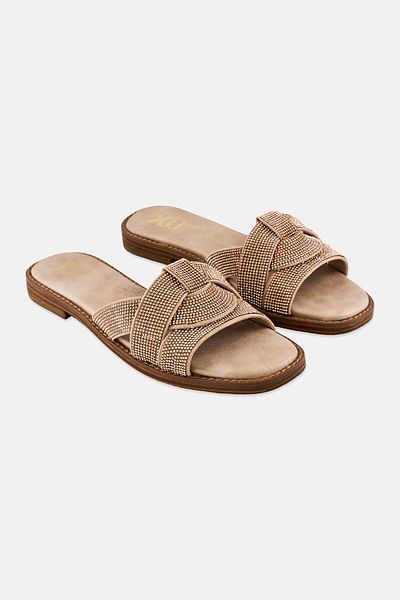 XTI Women Slip On Sandals, Brown