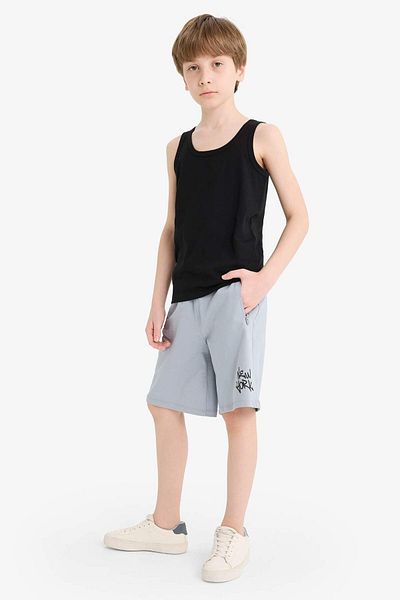 DeFacto Boy's Printed Shorts with Elastic Waist F6434A825Hs