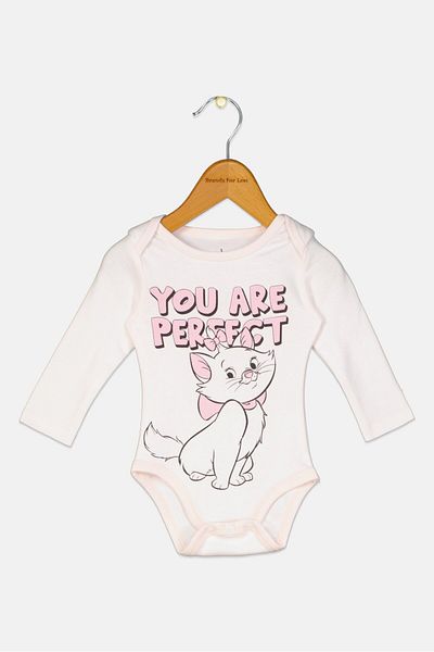 Disney Toddlers Girl Long Sleeve Graphic Print Bodysuits, Multicolor