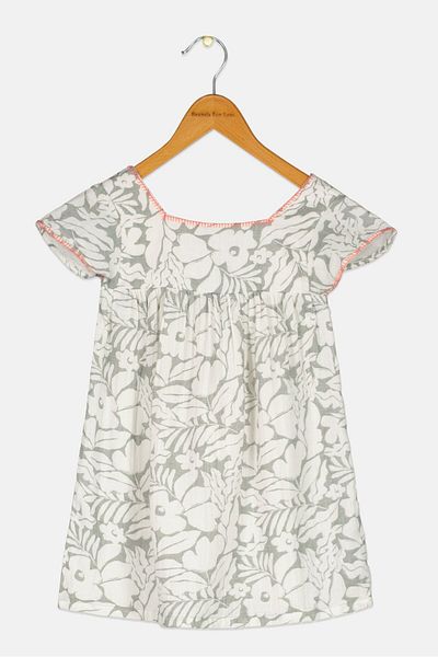 GAP Toddlers Girl Palm Print Dress, Multicolor