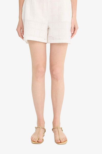 DeFacto Regular Fit Straight Leg Brode Shorts F5926Ax25Sm