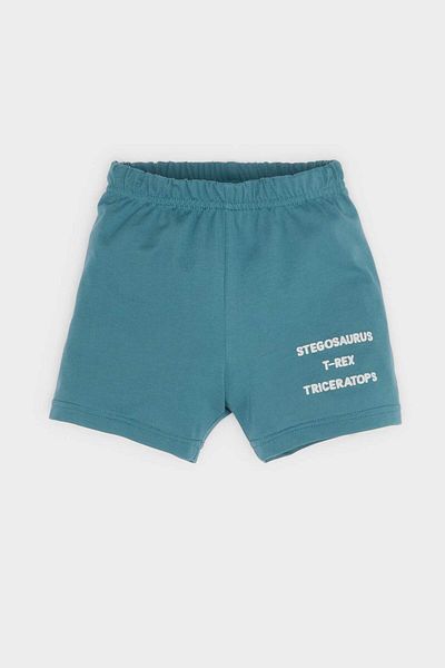 DeFacto Baby Boy 2-Piece Set Dinosaur Printed Short Sleeve T-Shirt Elastic Waist Shorts E2798A525Sm