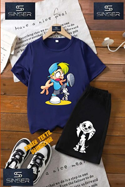 SS SİNSER Παιδικό "COCUK KIZGIN KOPEK22" Μπλουζάκι με Ειδική Στάμπα και Στρογ...