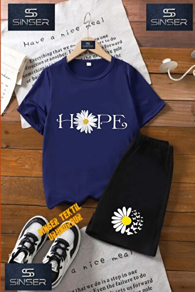 SS SİNSER Children's “Papatya Hope Calligraphy“ Custom Printed Crew Neck T-Sh...