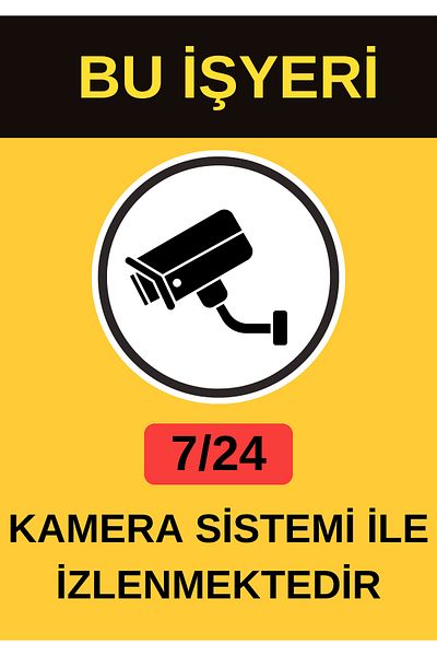 Girl Power 35 X 50 This Workplace Is Monitored 24/7 with Camera System Foil Printing Sticker Warning Sign