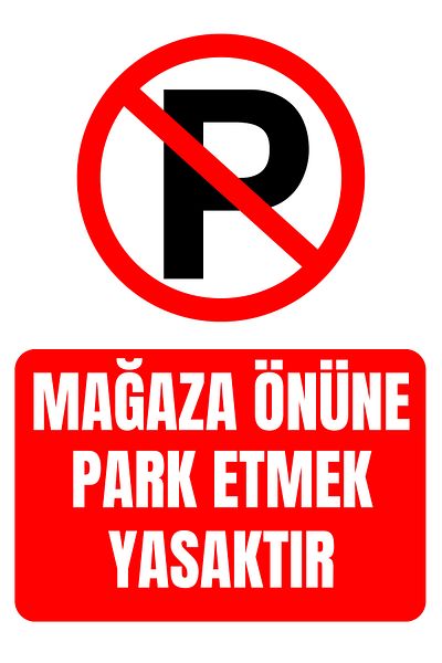 Girl Power 35 X 50 No Parking in Front of the Store Foil Printing Sticker Warning Sign