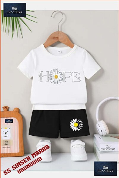 SS SİNSER Children's “Papatya Hope Calligraphy“ Custom Printed Crew Neck T-Sh...