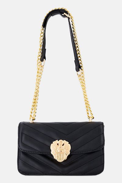 Vince Camuto Women Brand Logo Shoulder Bag, Black