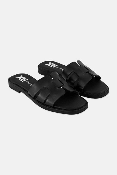 XTI Women Slip On Flat, Black