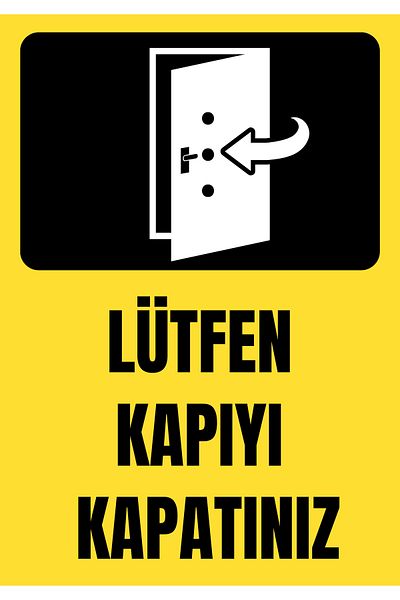 Girl Power 35 X 50 Please Close the Door Foil Printing Sticker Warning Sign