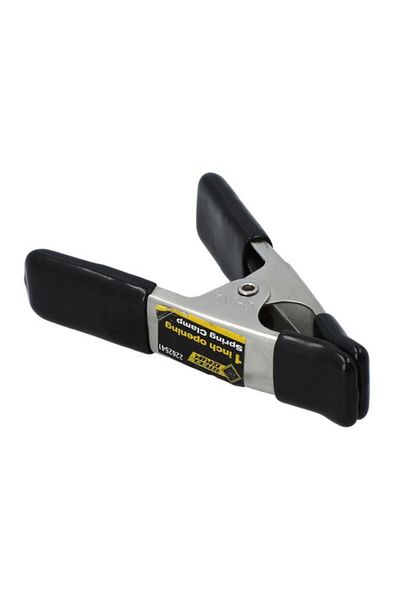 Generic Steel Grip Durable High Quality Vinyl Spring Clamp Black and Silver 1inch 2262541