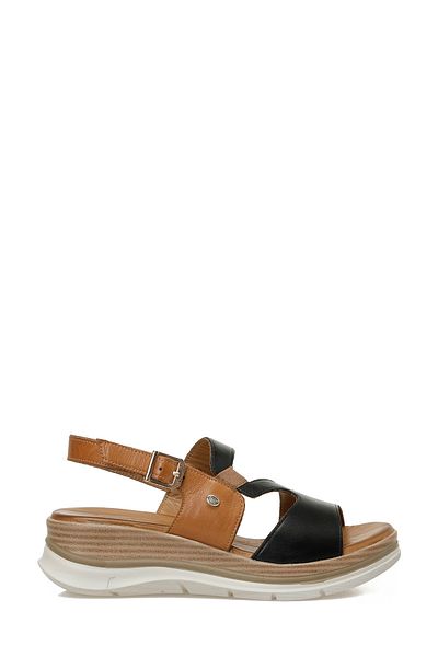 İnci Inci Fada 5Fx Black Women's Wedge Heel Sandals