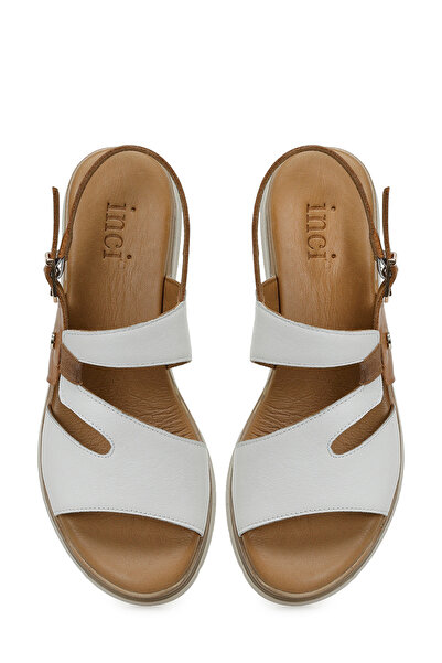 İnci INCI FADA 5FX Beyaz Kadın Dolgu Topuk Sandalet
