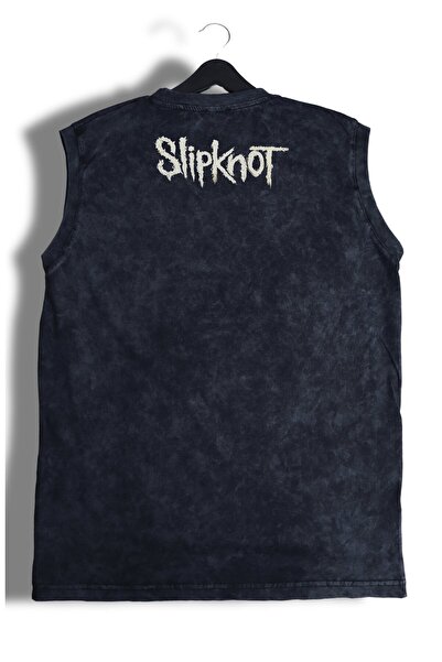 Fuddy Moda Αμάνικο μπλουζάκι με εμπριμέ Slipknot Skull Ense, Unisex ρετρό μονό μπλουζάκι με θέμα την ροκ μπάντα