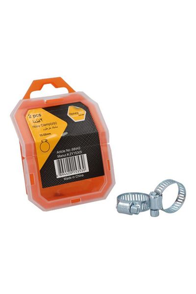 Generic HONEY BEE 2-Piece Durable Zinc Plated Adjustable Hose Clamp in Storage Box Silver 12-22mm ZY15305