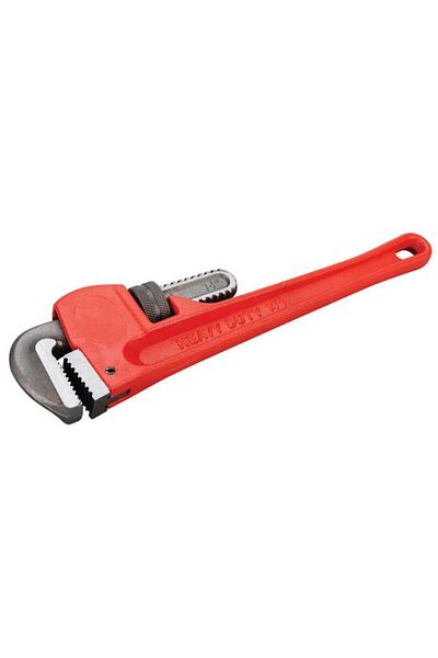 Generic مفتاح أنابيب فولاذية مطروقة بدقة من Performance Tool، أحمر وفضي، مقاس 14 بوصة، W1133-14B
